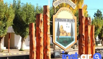 cartel escudo gobernador gregores - Santa Cruz