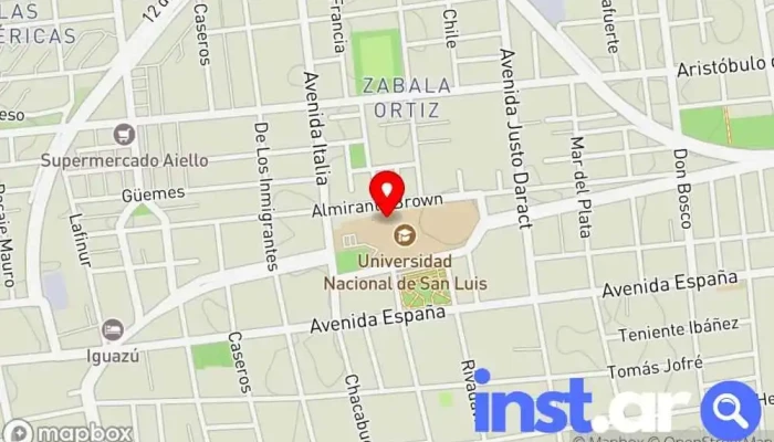 mapa de 4to Bloque - Facultad De Ciencias Humanas Facultad de Medios y Ciencias de la Información en San Luis