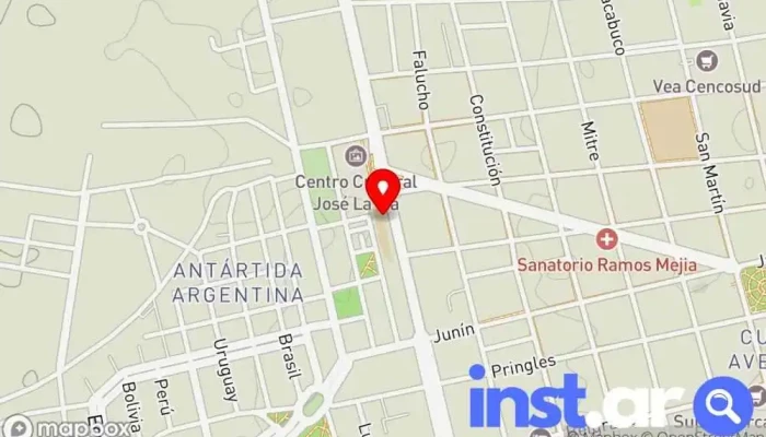 mapa de Instituto de Formación Docente Continua San Luis Educación en San Luis
