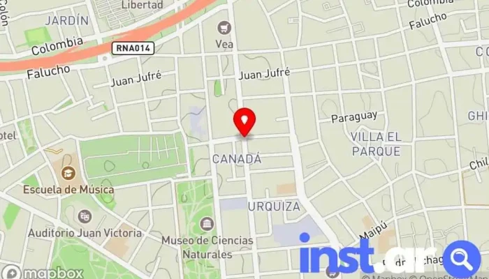mapa de JORDAN ALFREDO Quiosco en San Juan