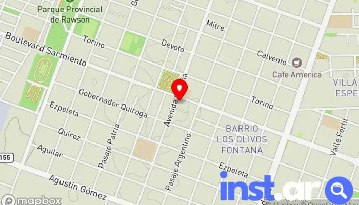mapa de Municipalidad de Rawson Oficina de gobierno local en San Juan