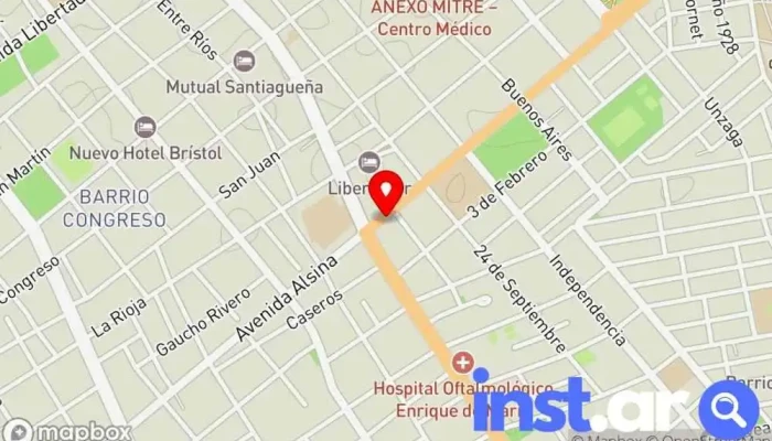 mapa de TRISEÑO Estudio Gráfico Diseñador gráfico en Santiago del Estero